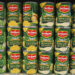 Shelf of Del Monte canned vegetables.