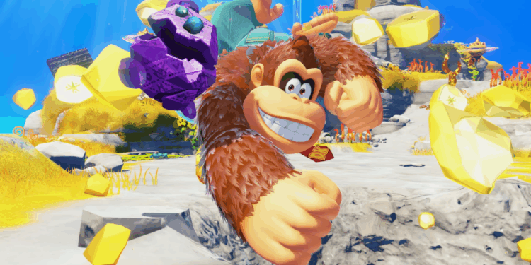 A screenshot from Donkey Kong Bananza.