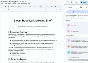 Google’s customizable Gemini chatbots are now in Docs, Sheets, and Gmail
