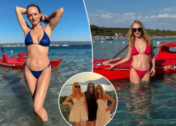 Heather Graham flaunts body in several bikinis during Italy vacation