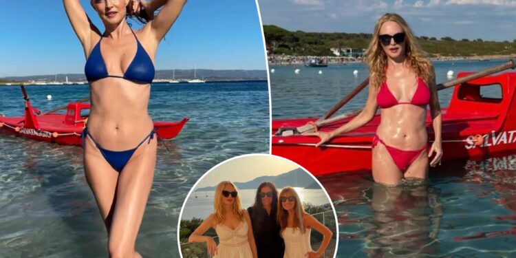 Heather Graham flaunts body in several bikinis during Italy vacation