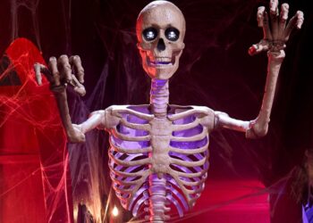 Home Depot’s new Ultra Skelly decoration can be controlled through an app