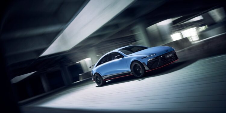 Hyundai’s Ioniq 6 N looks like a fake-shifting, drift-happy good time