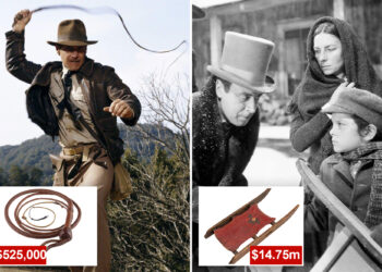 Indiana Jones whip snaps up $525,000 at auction after ‘Citizen Kane’ sled goes for $14.75 million