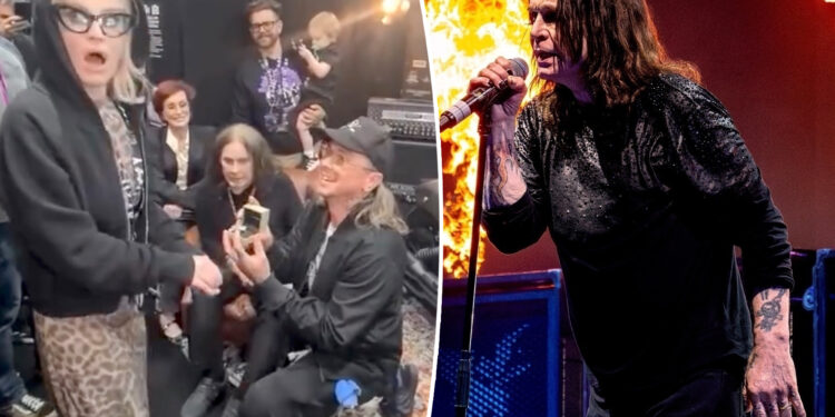 Kelly Osbourne gets engaged during dad Ozzy's final Black Sabbath show