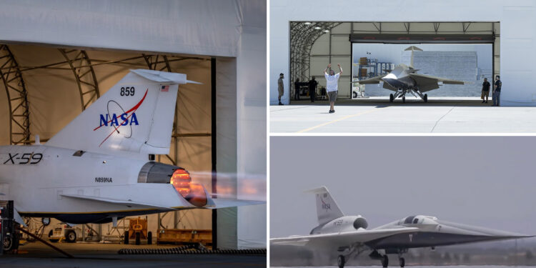 NASA's supersonic X-59 jet that could slash NYC-London flight time in half taxis closer to take off