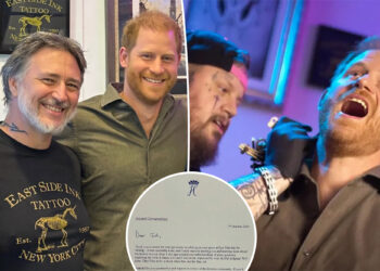 Prince Harry thanks NYC tattoo artist for 'handling of press' in personal letter: 'Skillful dodging'