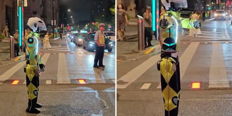 Real-life 'RoboCop' makes debut in Shanghai -- directing traffic
