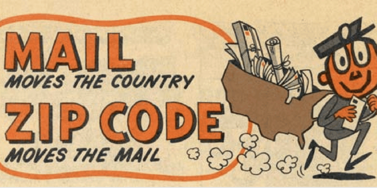 The “Mr. Zip” character helped the USPS promote the ZIP code (1968).