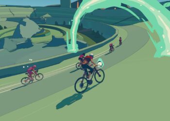 A screenshot from the video game Wheel World.