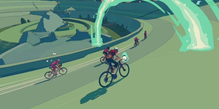 A screenshot from the video game Wheel World.