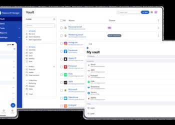 Bitwarden’s vault interfaces for mobile, desktop, and tablet.