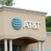 AT&T logo on a building.
