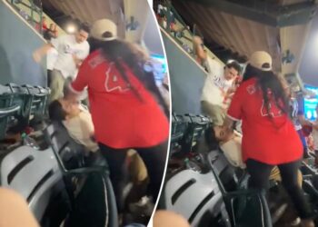 Angels-Dodgers fans get into ugly brawl that leads to two arrests