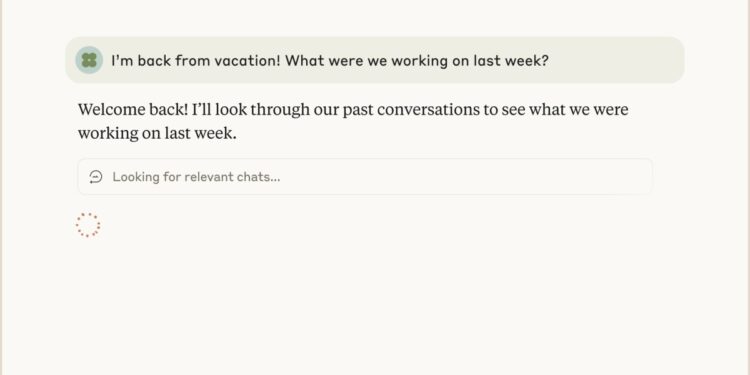 Anthropic’s Claude chatbot can now remember your past conversations