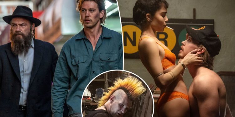 Austin Butler in a criminal schlep through downtown NYC