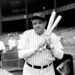 Retired Yankees slugger Babe Ruth warms up with three bats before stepping to the plate at New York's Yankee Stadium, August 21, 1942, as he prepared for a hitting exhibition two days later against retired pitching great Walter Johnson.On Tuesday,Aug.20.