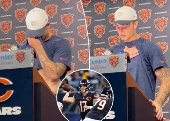 Bears' Tyson Bagent gets emotional after $10 million contract extension