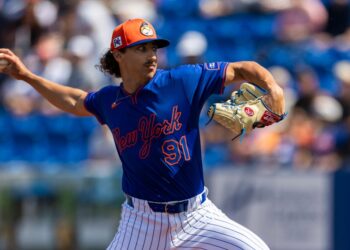 Brandon Sproat is pitching out of the bullpen for Triple-A Syracuse on Sunday as the Mets weigh a potential call-up.