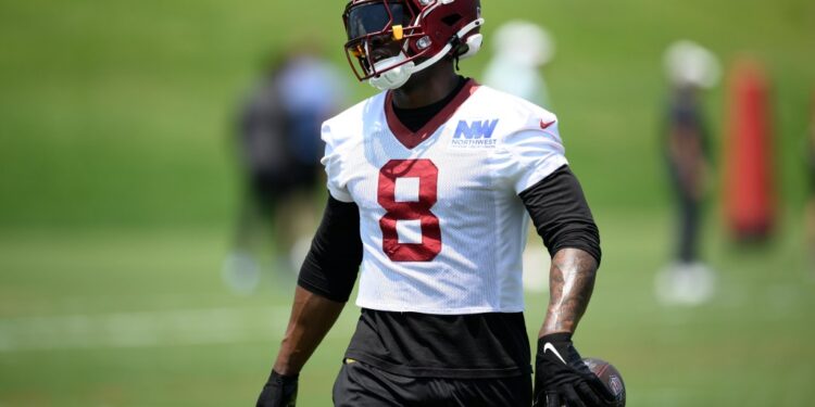 Brian Robinson Jr., Washington Commanders running back, at practice.
