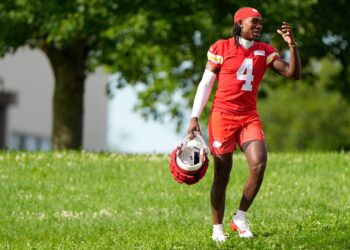 Kansas City Chiefs wide receiver Rashee Rice at training camp.
