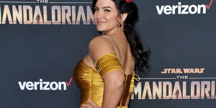 Gina Carano at the premiere of The Mandalorian.