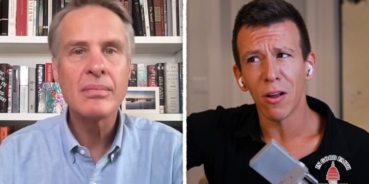Terry Moran and Philip DeFranco in a video interview.