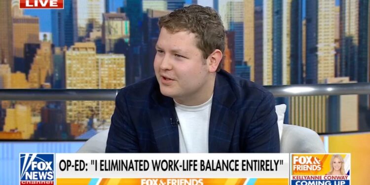 Emil Barr on Fox & Friends discussing eliminating work-life balance to build wealth.