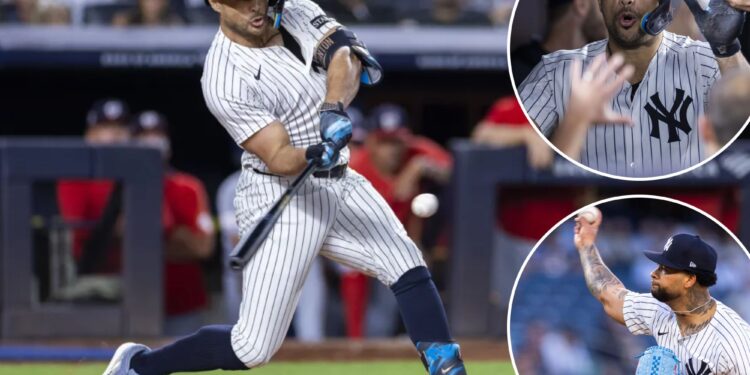 Giancarlo Stanton's five-RBI night propels Yankees past Nationals