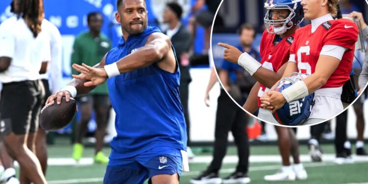 Giants' Jaxson Dart fervor must give way to Russell Wilson's here-and-now