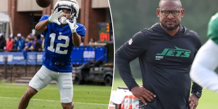 Giants' Jordan Bly set for battle with Jets coach father Dre