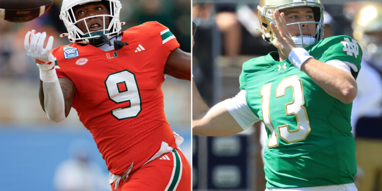 Here's how to watch Notre Dame-Miami for free in college football Week 1
