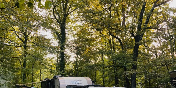 Our camping spot is in Cades Cove in the Great Smoky Mountains National Park. No hookups for electricity or water meant we needed to bring our own power.