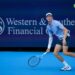 Jannik Sinner playing tennis at the Cincinnati Open.