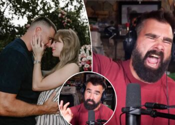 Jason Kelce loses it over Travis Kelce, Taylor Swift engagement