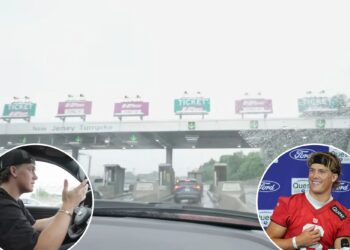 Jaxson Dart baffled by NJ toll options in viral Giants moment