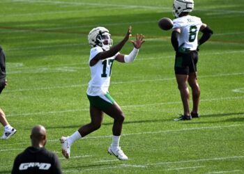 Jets cornerback Kris Boyd (17) at practice.