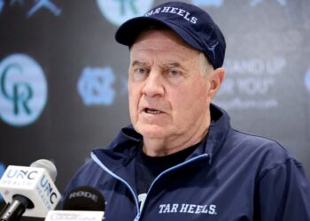 North Carolina Tar Heels coach at a press conference.