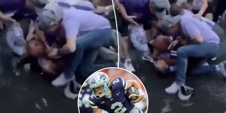 Kansas State QB Avery Johnson's dad, brother get into wild fight after loss