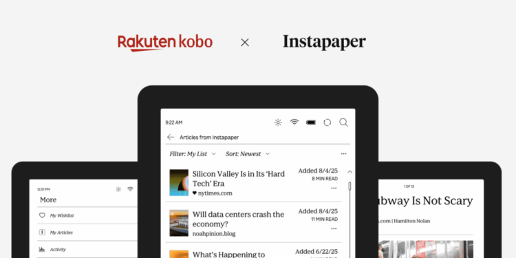 Kobo replaces Pocket with Instapaper on its e-readers in a free update
