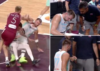 Luka Doncic limps off EuroBasket court in Lakers injury scare