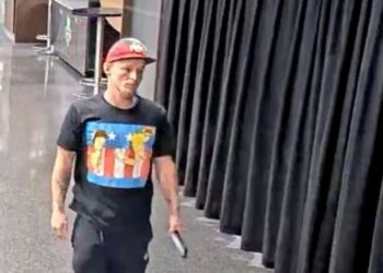 Surveillance image of Charles Burgess, suspect in assault at Barclays Center.