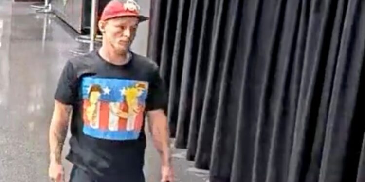 Surveillance image of Charles Burgess, suspect in assault at Barclays Center.