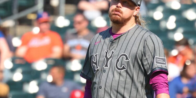 Mets veteran reliever Ryne Stanek has compiled a 5.65 ERA in 50 appearances this season.