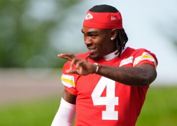 Kansas City Chiefs wide receiver Rashee Rice at training camp.