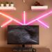 Nanoleaf’s Lines on a wall behind a monitor.