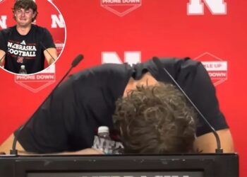 Nebraska punter Archie Wilson reduced to tears during press conference