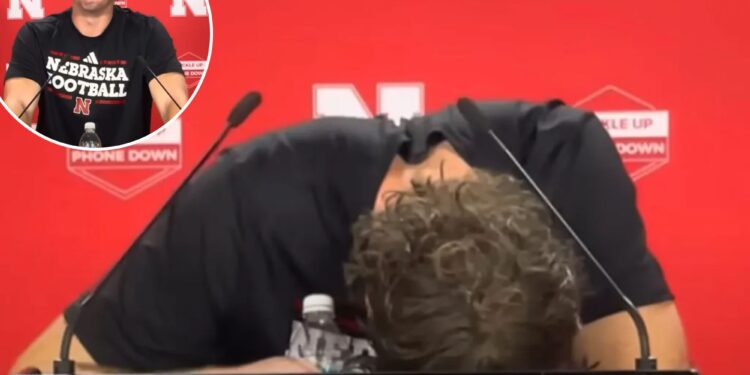 Nebraska punter Archie Wilson reduced to tears during press conference