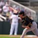 Bubba Chandler pitching for the Pittsburgh Pirates.