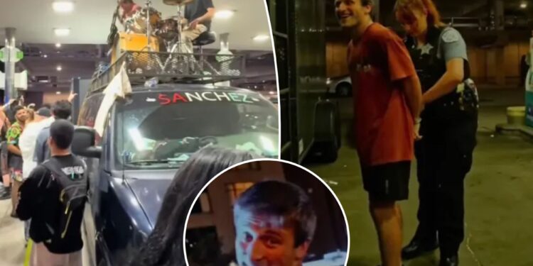 Silly Goose frontman Jackson Foster arrested for pop-up concert at Chicago gas station after Lollapalooza gig